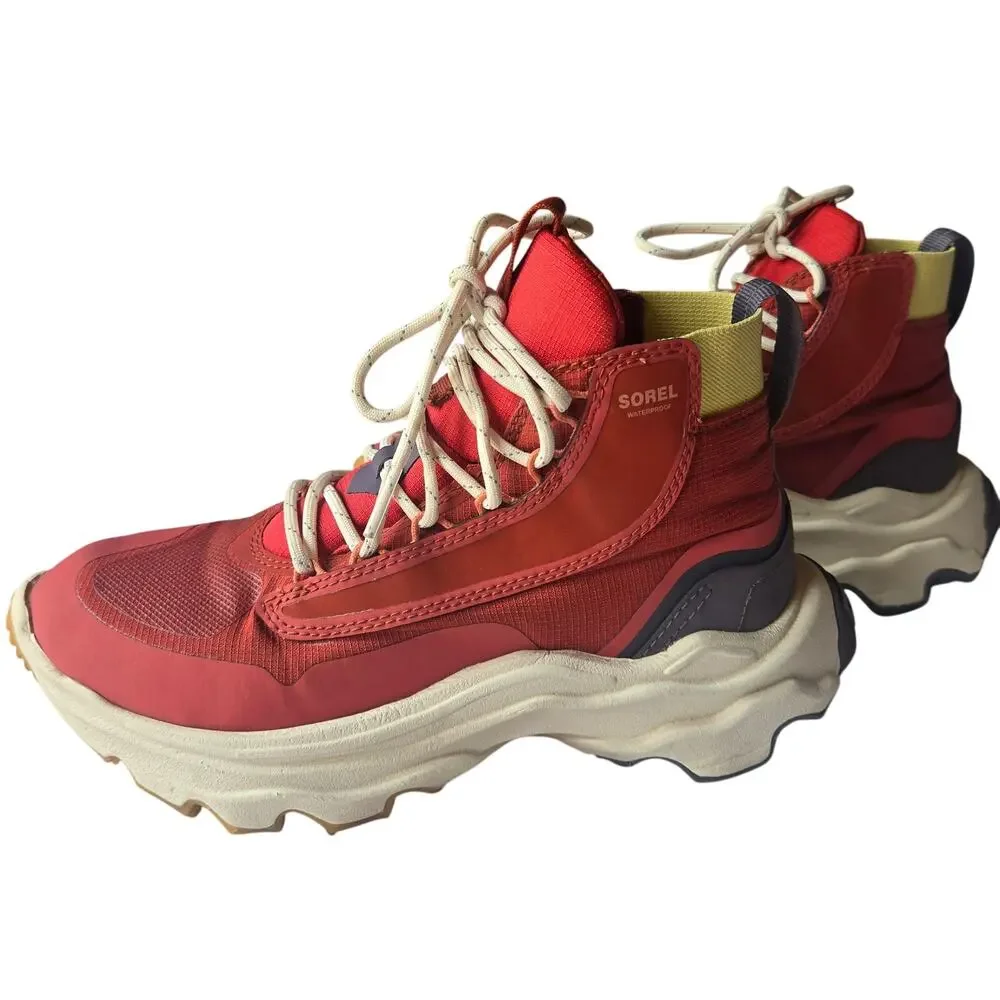 Sorel Size 5.5 Women's Kinetic Waterproof On the Go Venture Mid-Boot Hiking red - Picture 1 of 10